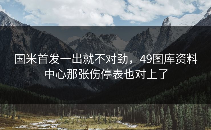 国米首发一出就不对劲,49图库资料中心那张伤停表也对上了 国米首发一出就不对劲,49图库资料中心那张伤停表也对上了