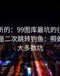 说句难听的：99图库最坑的往往不是内容，是二次跳转钓鱼：照做能避开大多数坑