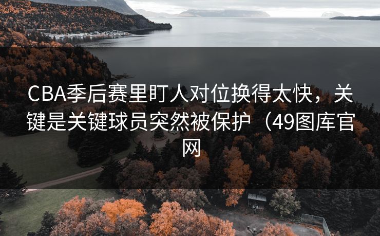 CBA季后赛里盯人对位换得太快，关键是关键球员突然被保护（49图库官网